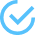 checkmark icon in a blue circle
