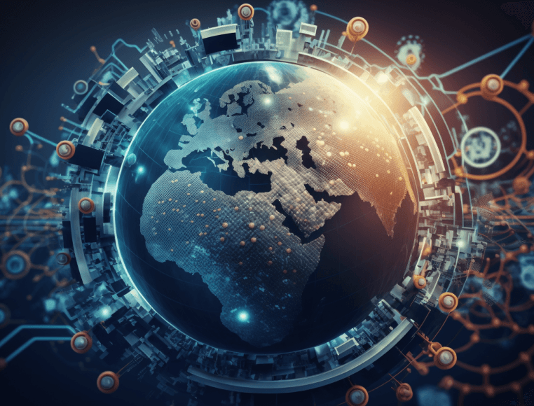 Der Planet Erde und modernste Technologien