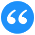 Quote icon with blue background