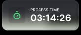 VKS process-time overlay displaying an elapsed production time of 03:14:26.
