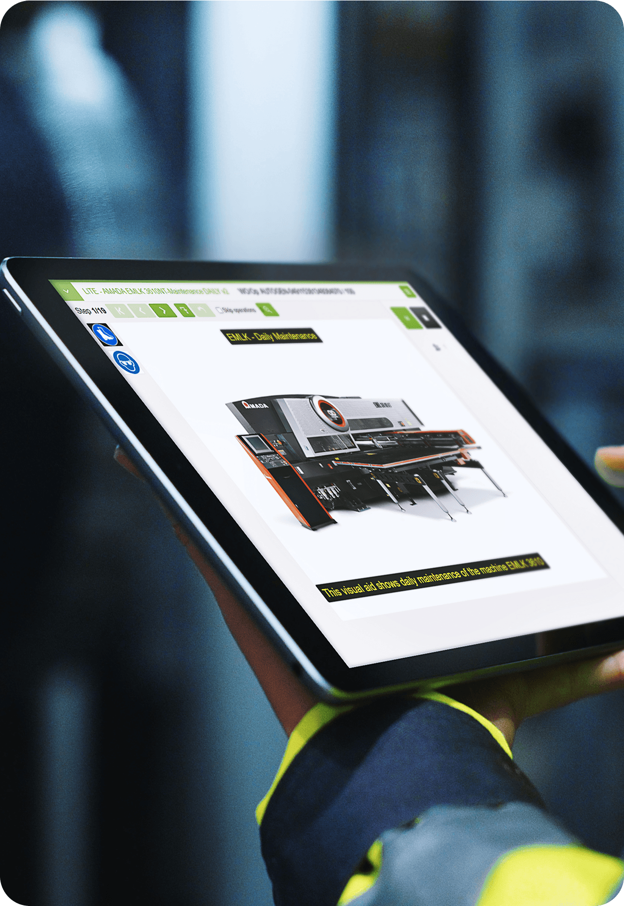 vks app on a tablet in the workforce
