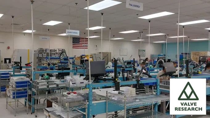 Valve Research's factory floor in action
