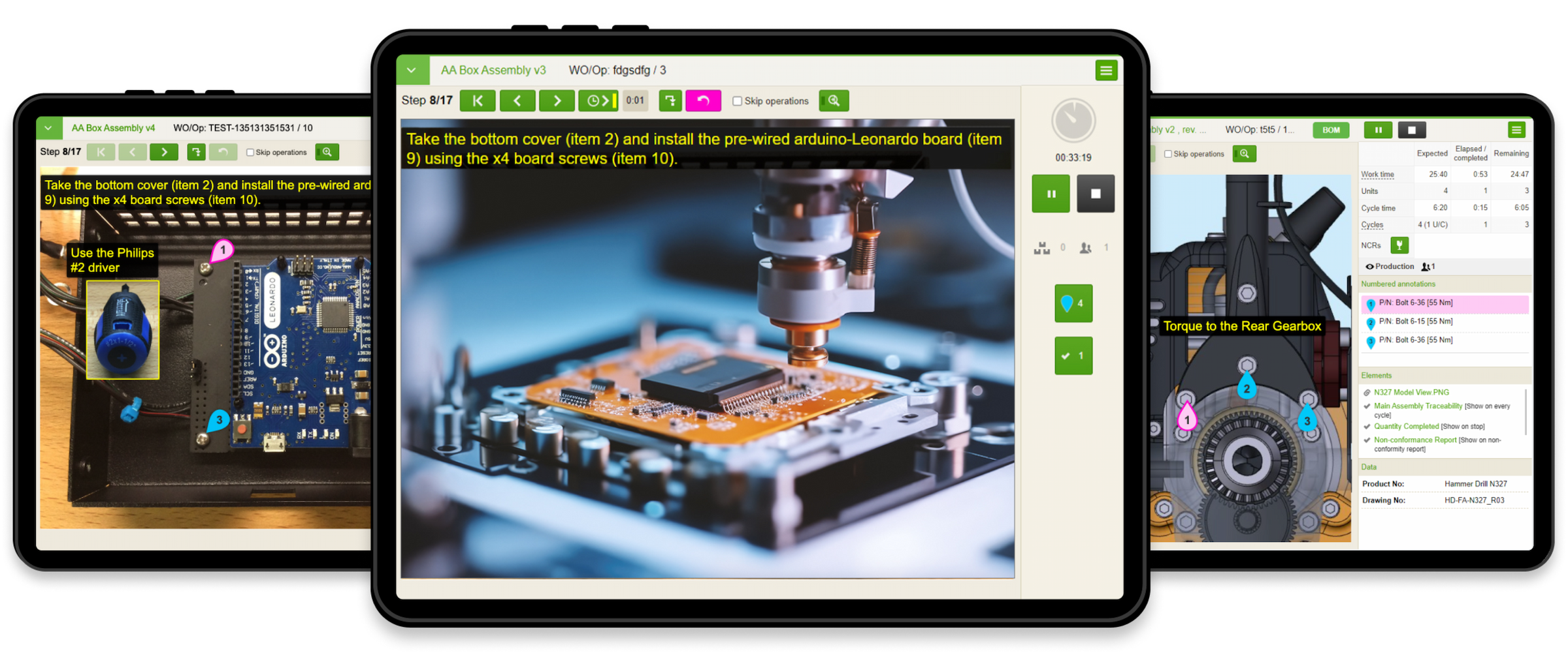 two tables with vksapp application