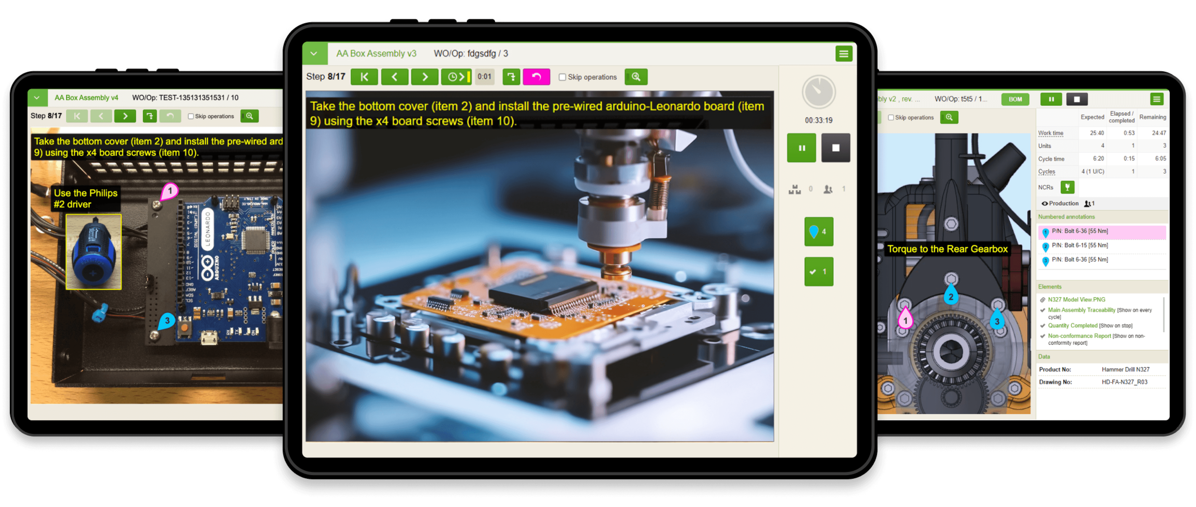 two tables with vksapp application
