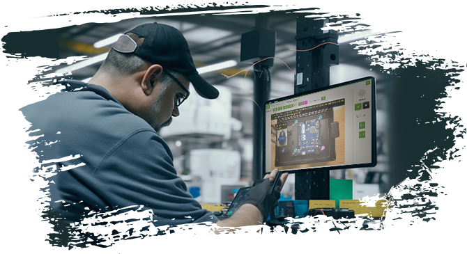 Factory workers exceed performance goals through VKS traceability features.