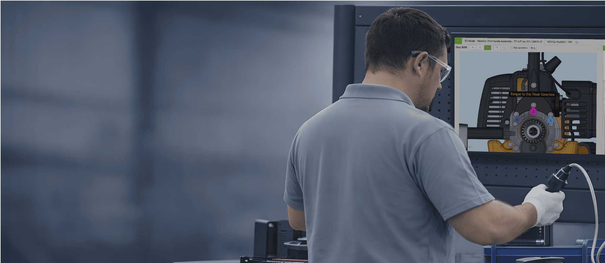 A worker using VKS on a desktop