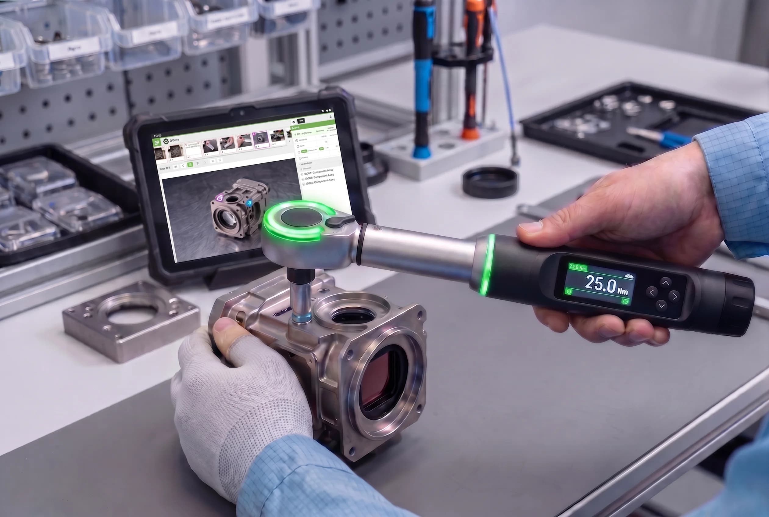 VKS Edge torque tool connected to work instructions