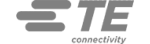 Grayscale image of TE Connectivity company logo