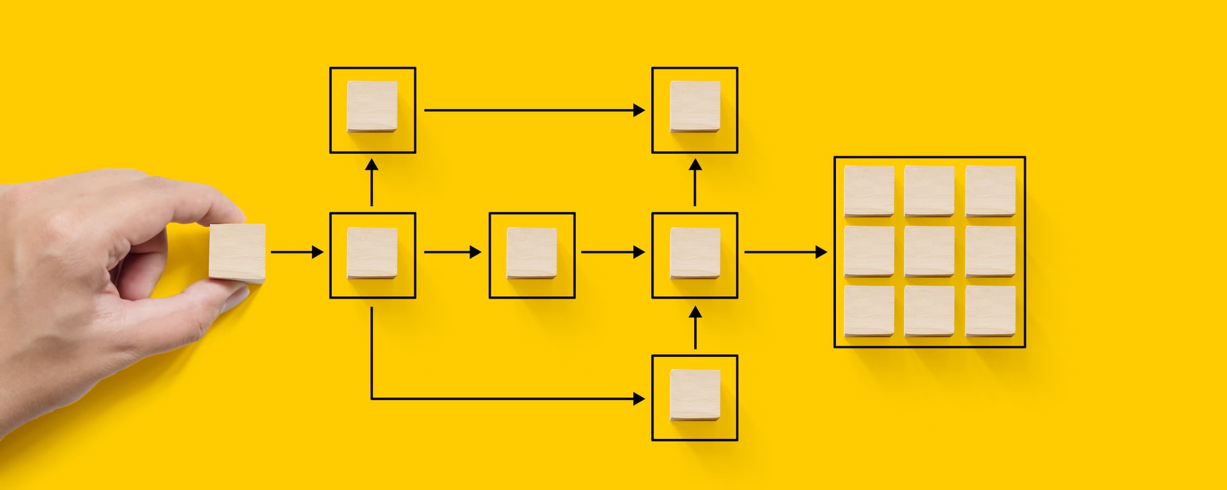 visual layout of organizing data structures