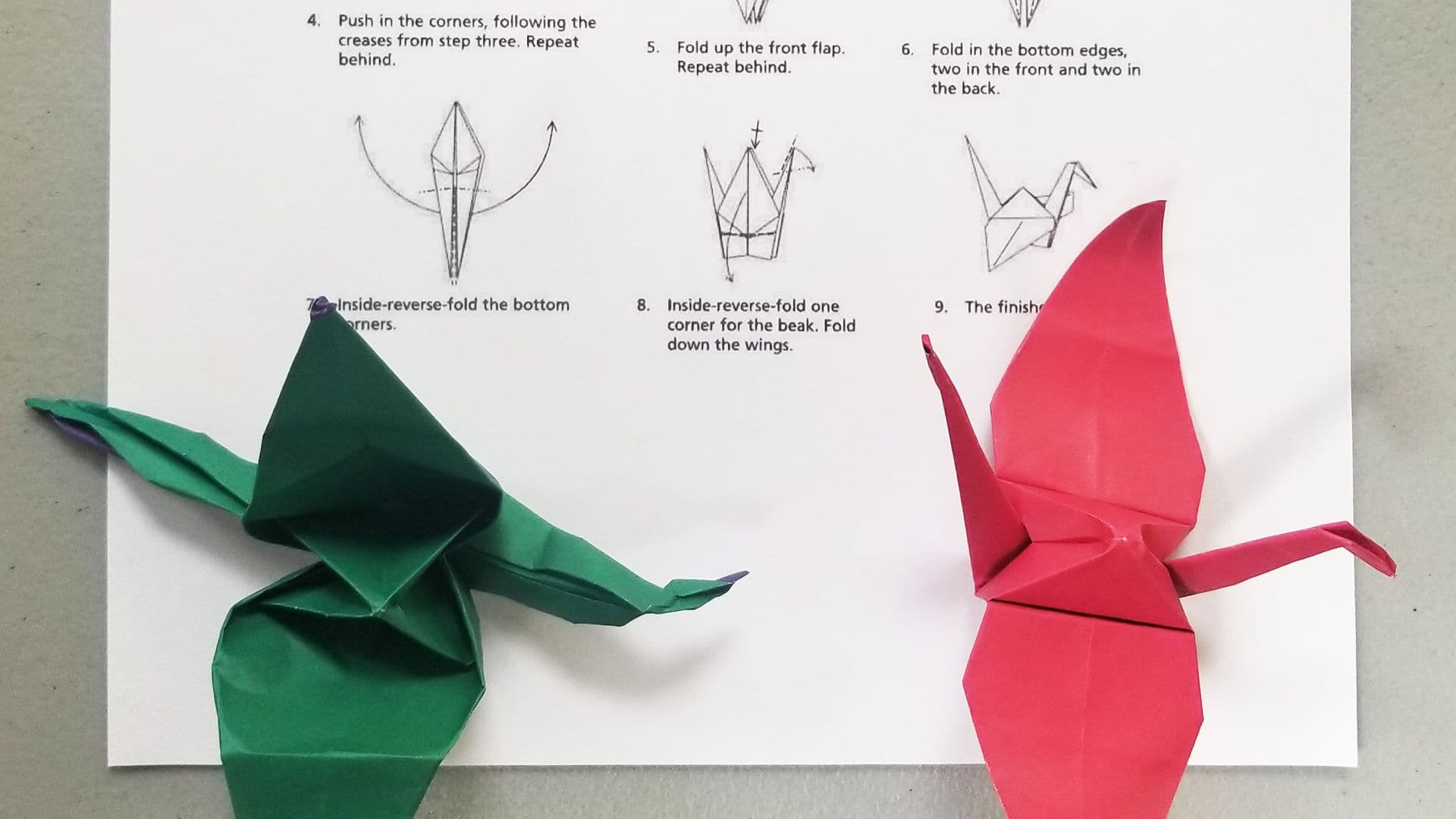 The Origami Experiment - Paper Versus VKS
