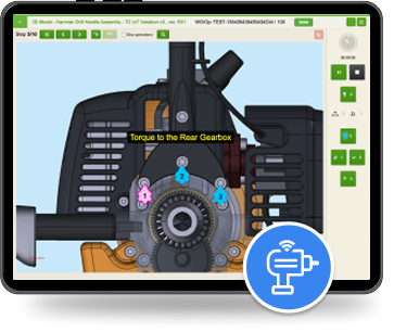 Worker guidance system in action